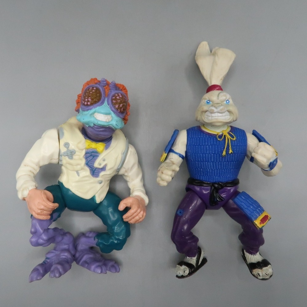 Baxter Stockman Fly & Yojimbo‎ Figure Vintage 1989 TMNT  not complete
